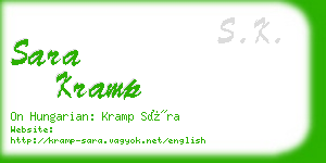 sara kramp business card